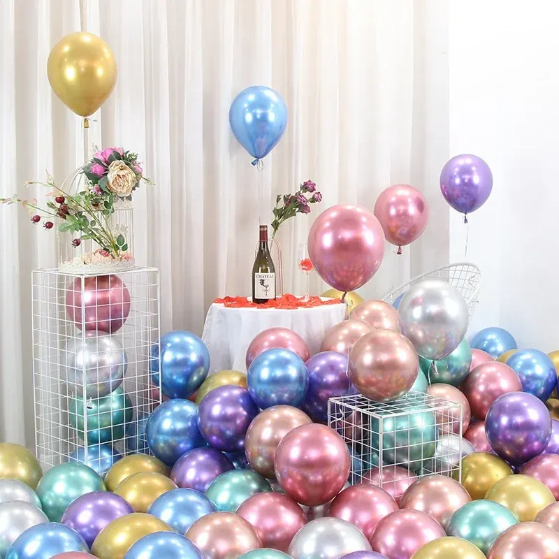 ลูกโป่งน้ำยางโครเมี่ยม 10 นิ้ว