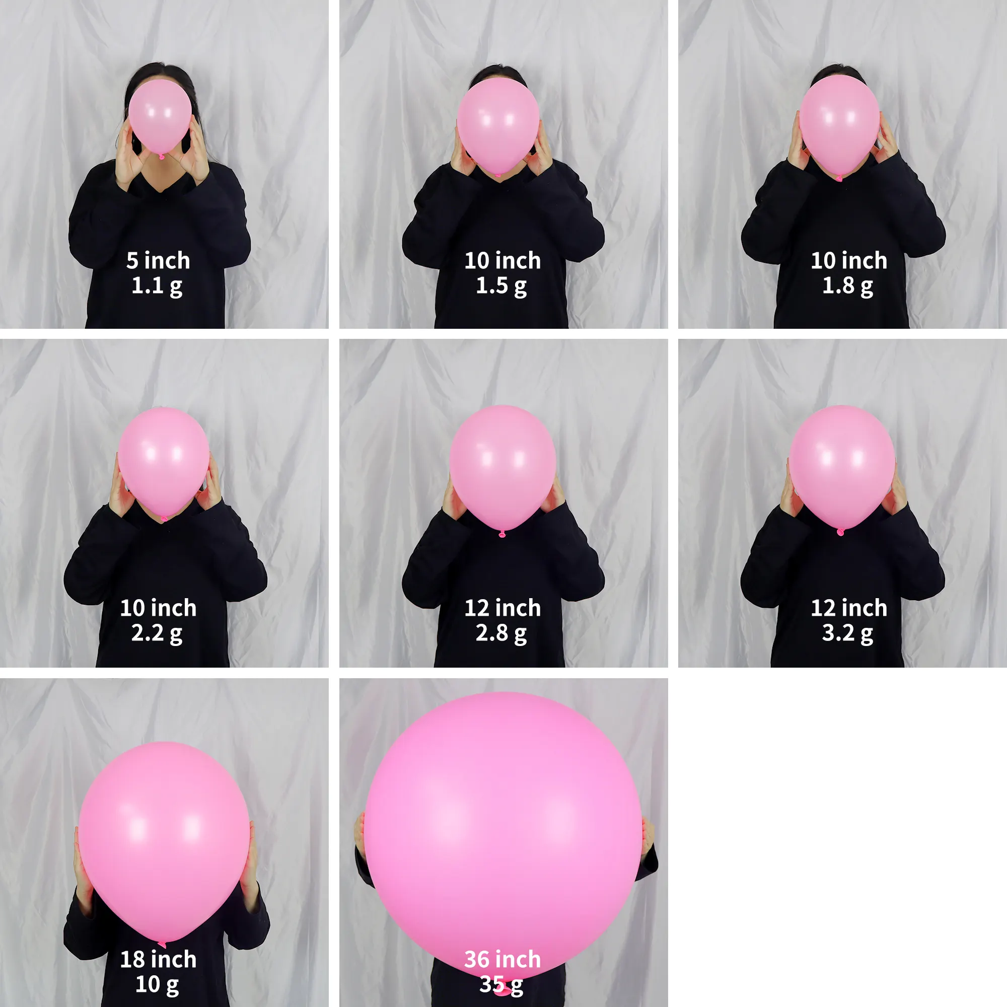 น้ำหนักกรัมของบอลลูนลาเท็กซ์ (กรัม): คู่มือการจัดหาจำนวนมาก