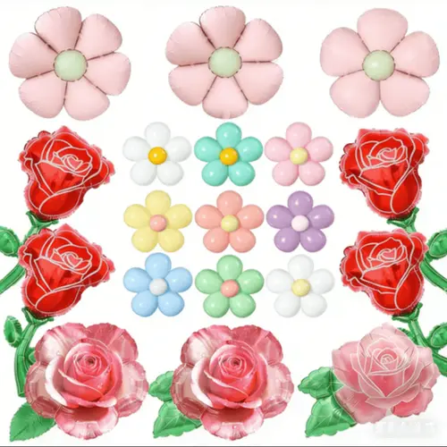 ลูกโป่งฟอยล์ดอกไม้