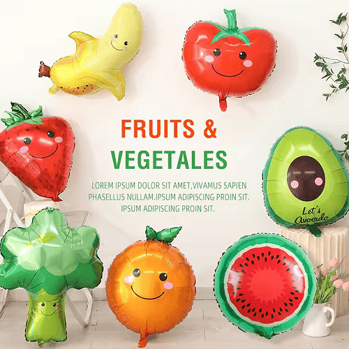 ลูกโป่งฟอยล์ผักและผลไม้