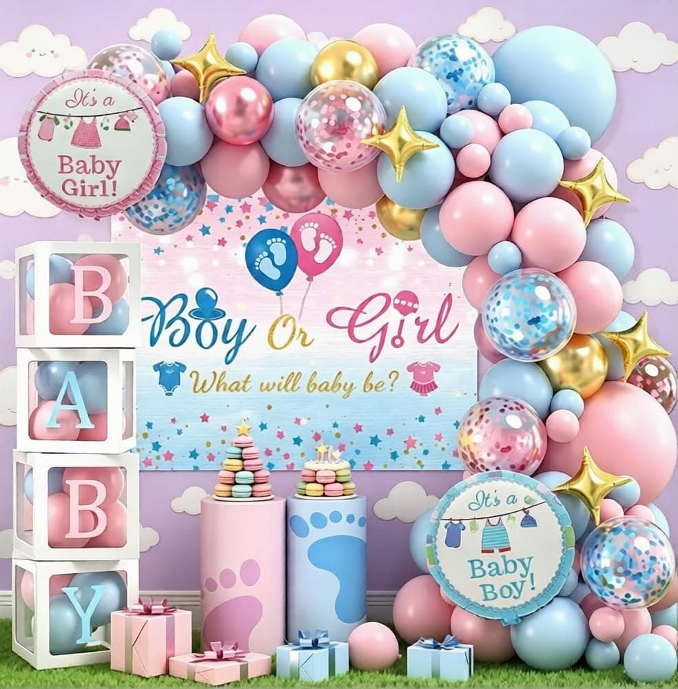 เพศ Neutral Baby Shower บอลลูน Garland Arch Kit