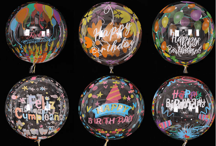 Birthday printed bobo balloon