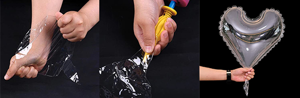 Heart shaped transparent bobo balloon