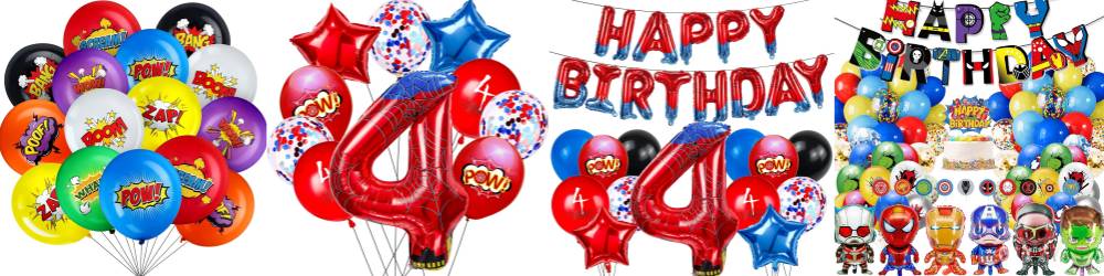 superhero themed balloon set